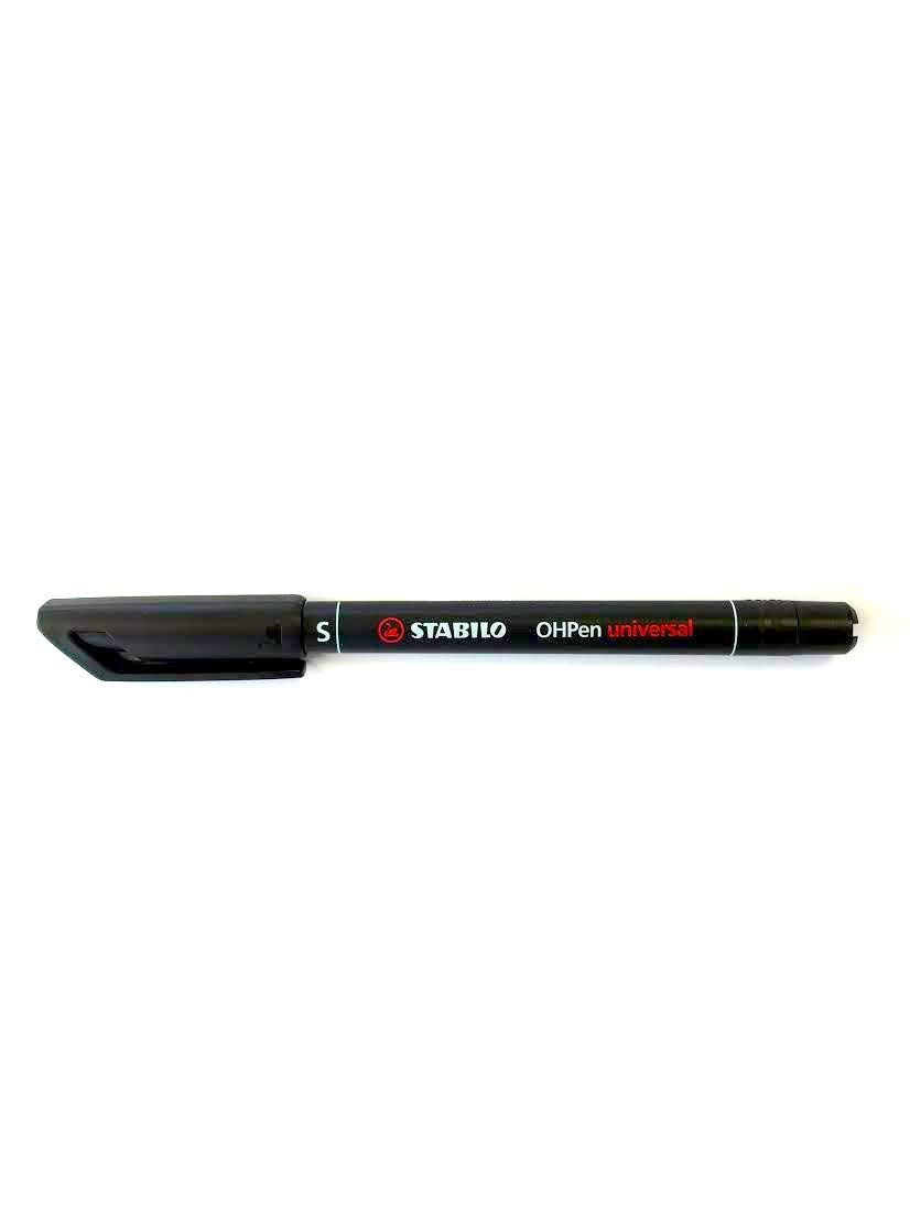 STABILO PERMANENT OHP UNIVERSAL CD/DVD MARKER Pen - SUPERFINE - BLACK (SINGLE Pen)