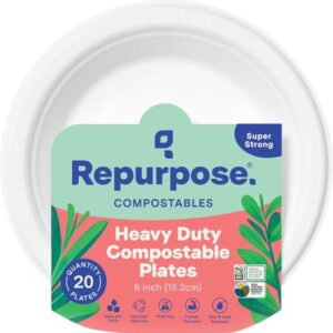 Repurpose, 6" Eco-Dessert Plates, 20 Count