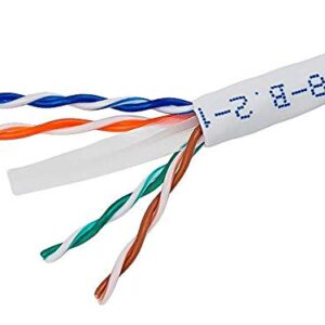 Monoprice Cat6 Ethernet Bulk Cable - Stranded, 550Mhz, 10G, UTP, CM, 24AWG, Pure Bare Copper Wire, Pull Box, 250 Feet, Blue