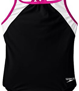 Speedo Girl's Swimsuit One Piece Solid Cross Back Multi Straps