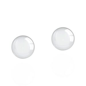 AeraVida Classic Sophisticated 8 mm Fashion Crystal Round-Ball .925 Sterling Silver Post Earrings