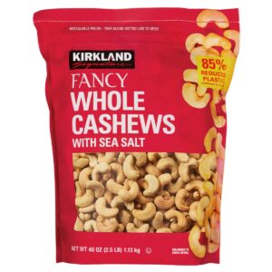 Kirkland Signature Premium Fancy Salted Cashews 40 Oz - Pack of 2