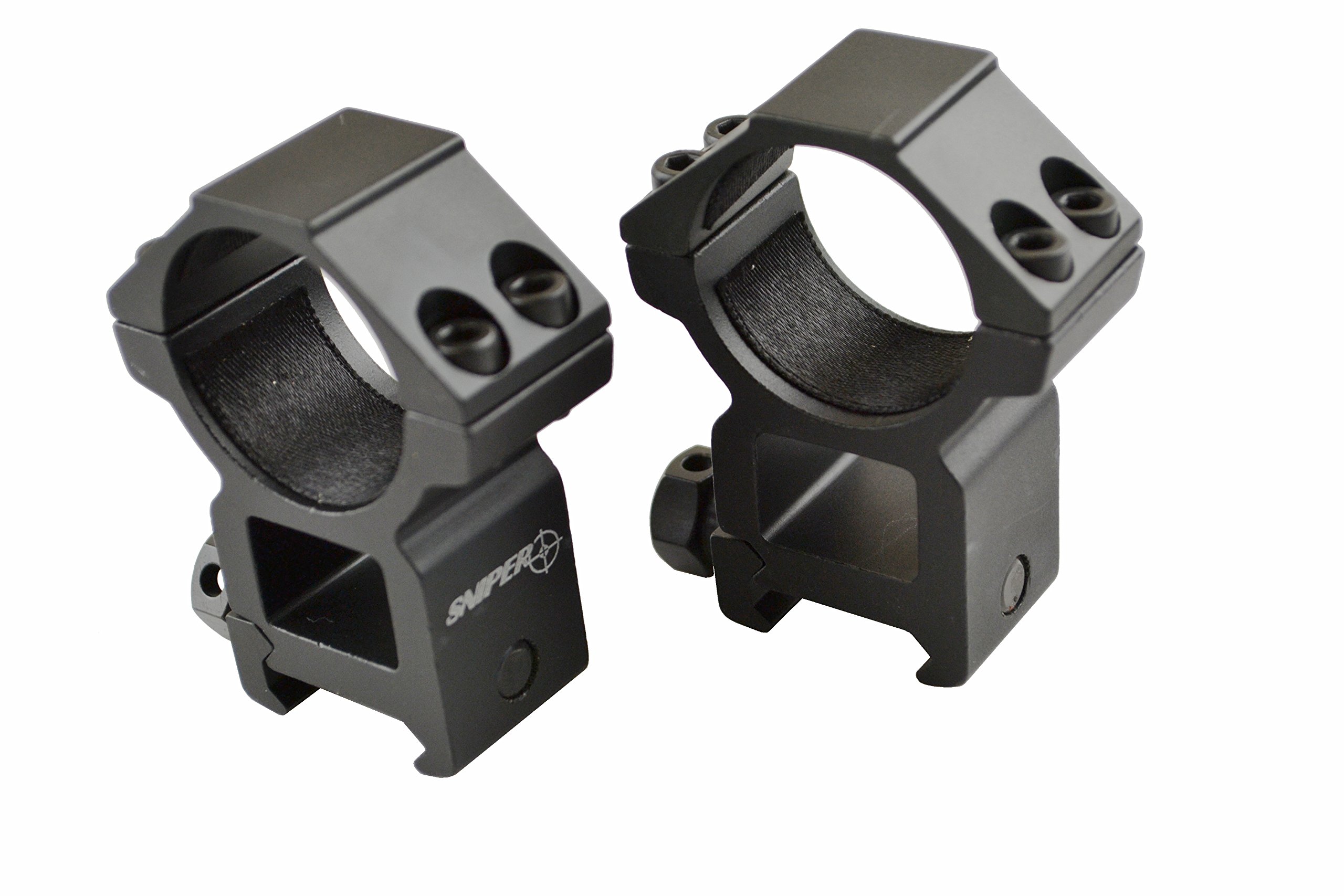 Sniper 30 mm High Profile Scope Rings for Picatinny/ Weaver Rail, 4 points contact more Security