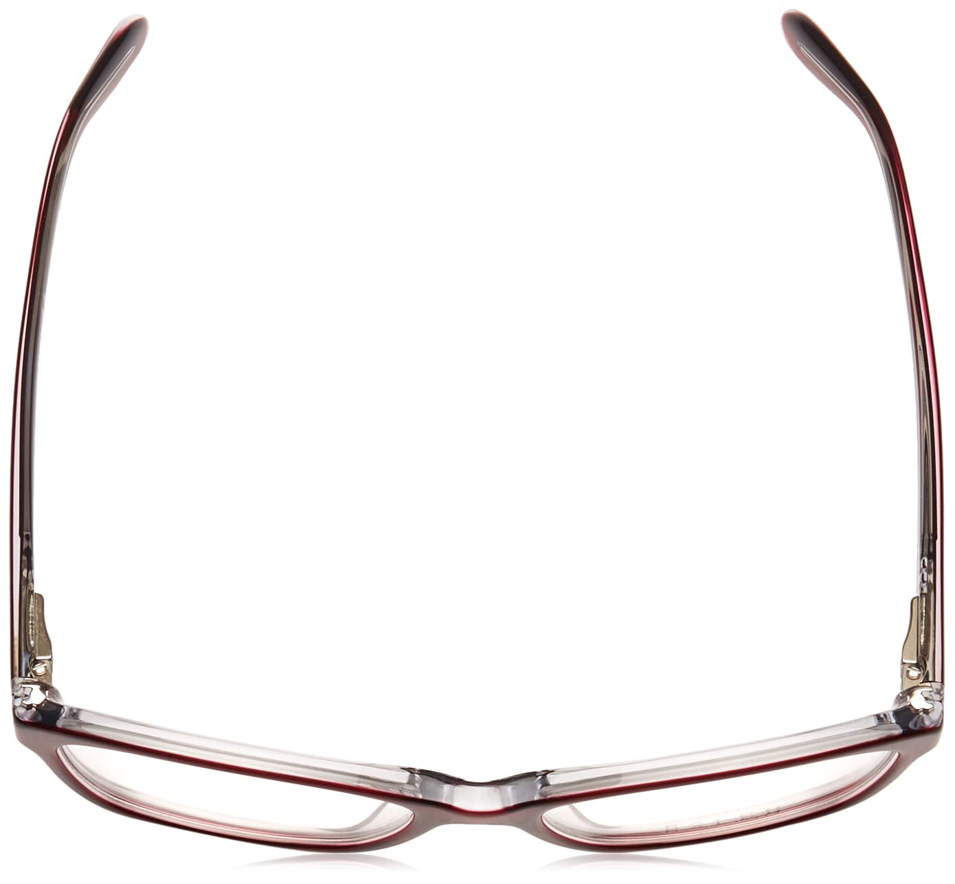 Ralph by Ralph Lauren Women's RA7039 Square Prescription Eyewear Frames, Shiny Transparent Red/Demo Lens, 51 mm