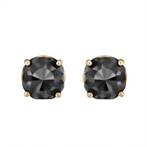 2 Cttw Black Diamond Stud Earrings Set in 14k Yellow Gold Jewelry for Women