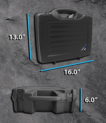 CASEMATIX Wireless Microphone Case - Hard Shell Mic Foam Carrying Case with Customizable Foam Compatible with Sennheiser, Shure, Audio Technica, Nady, VocoPro, Receivers, Transmitters