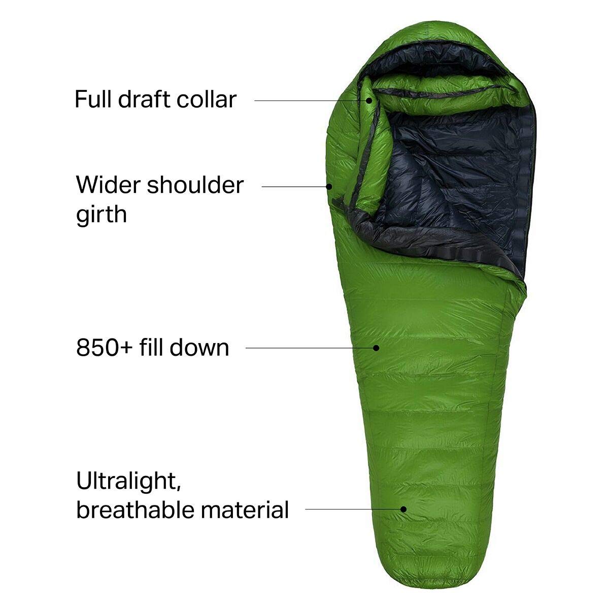 Western Mountaineering 10 Degree Versalite Sleeping Bag Moss Green 5FT 6IN / Right Zip