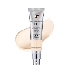 it cosmetics your skin but better cc+ cream, fair - color correcting cream, full-coverage foundation, hydrating serum & spf 50+ sunscreen - natural finish - 1.08 fl oz