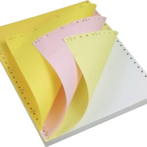 Staples Multi-Part Colored Computer Paper, 9 1/2" x 11", 3-Part, Carbonless, 1100 Sheets