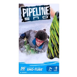 Pipeline SNO Lazer Sled Inflatable 1 Person Snow Tube Sled with 2 Grip Handles, 36” Inch Length