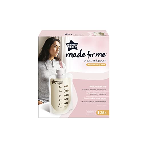 Tommee Tippee Breast Milk Pouches (35 Count) Compatible with All Leading Breast Pumps and Bottle Nipples, BPA-Free