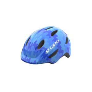 giro scamp youth recreational bike cycling helmet - small (49-53 cm), matte blue/lime (2021)