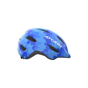 Giro Scamp Youth Recreational Bike Cycling Helmet - Small (49-53 cm), Matte Blue/Lime (2021)