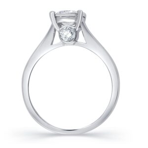 Beyond Brilliance 14K White Gold Solitaire Diamond Engagement Ring (1 carat, I-J Color, I2-I3 Clarity), Size 7