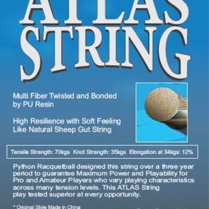 Python Atlas Deluxe Racquetball String (Natural, 17g) (42 ft.)