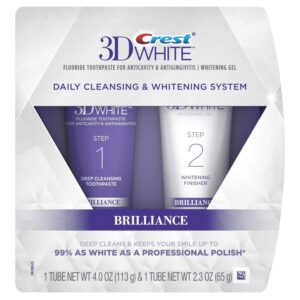 crest 3d white brilliance daily cleansing toothpaste and whitening gel system