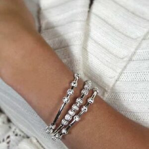 Chelsea Charles Count Me Healthy Wellness Journal Bracelet - Friendship Silver