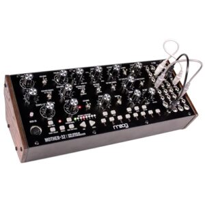 moog mother-32 semi-modular eurorack analog synthesizer with 32-step sequencer, vc oscillator and ladder filter, midi in, extended patchbay, cv jack