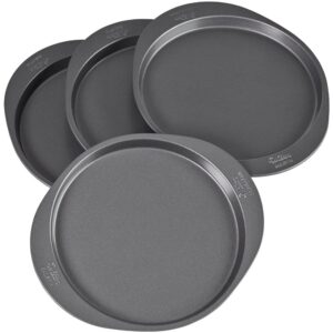 wilton easy layers 4-piece layer cake pans set, 8-inch, steel