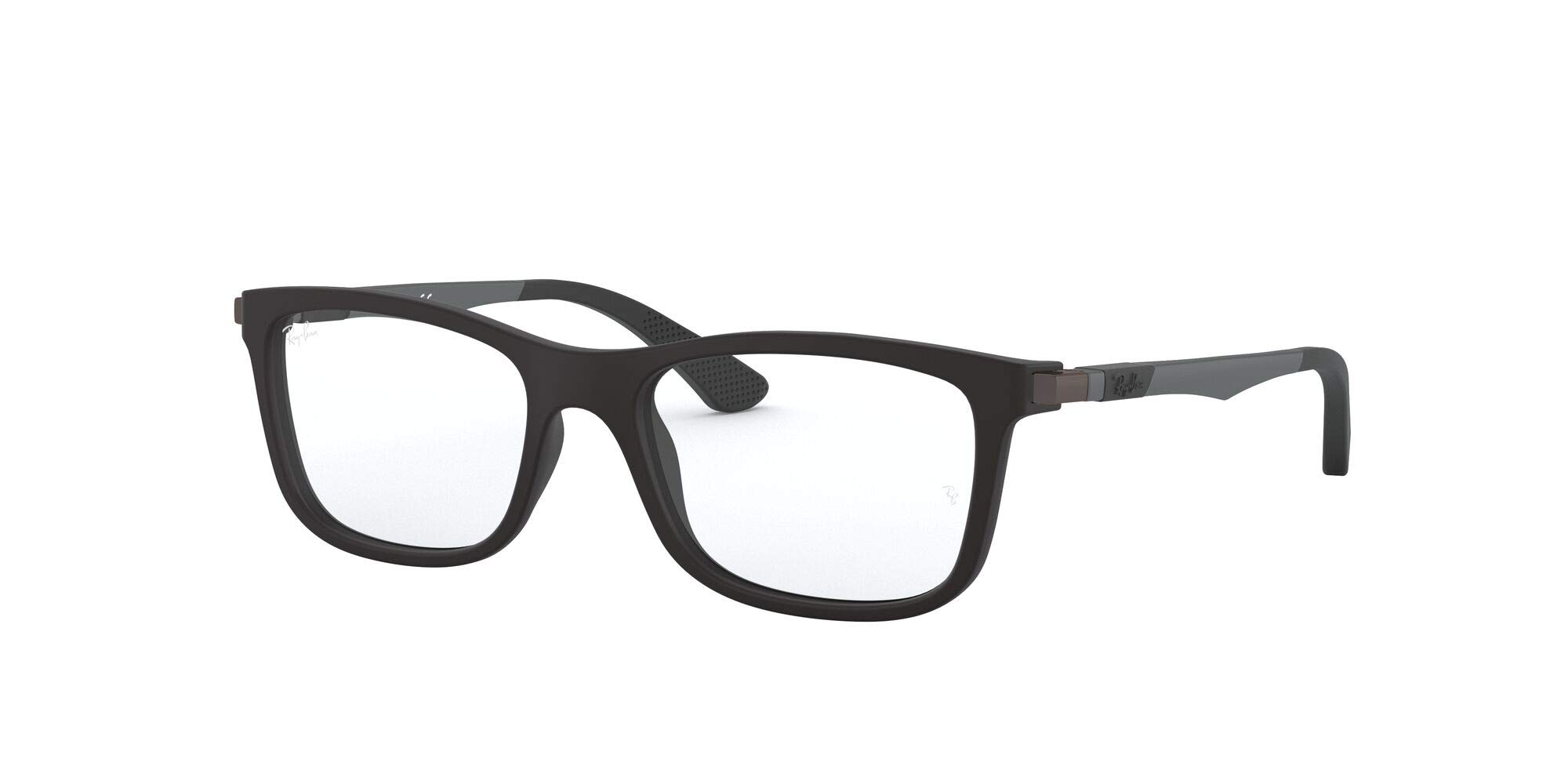 Ray-Ban Junior Kids' RY1549 Square Prescription Eyeglass Frames, Matte Black/Demo Lens, 48 mm