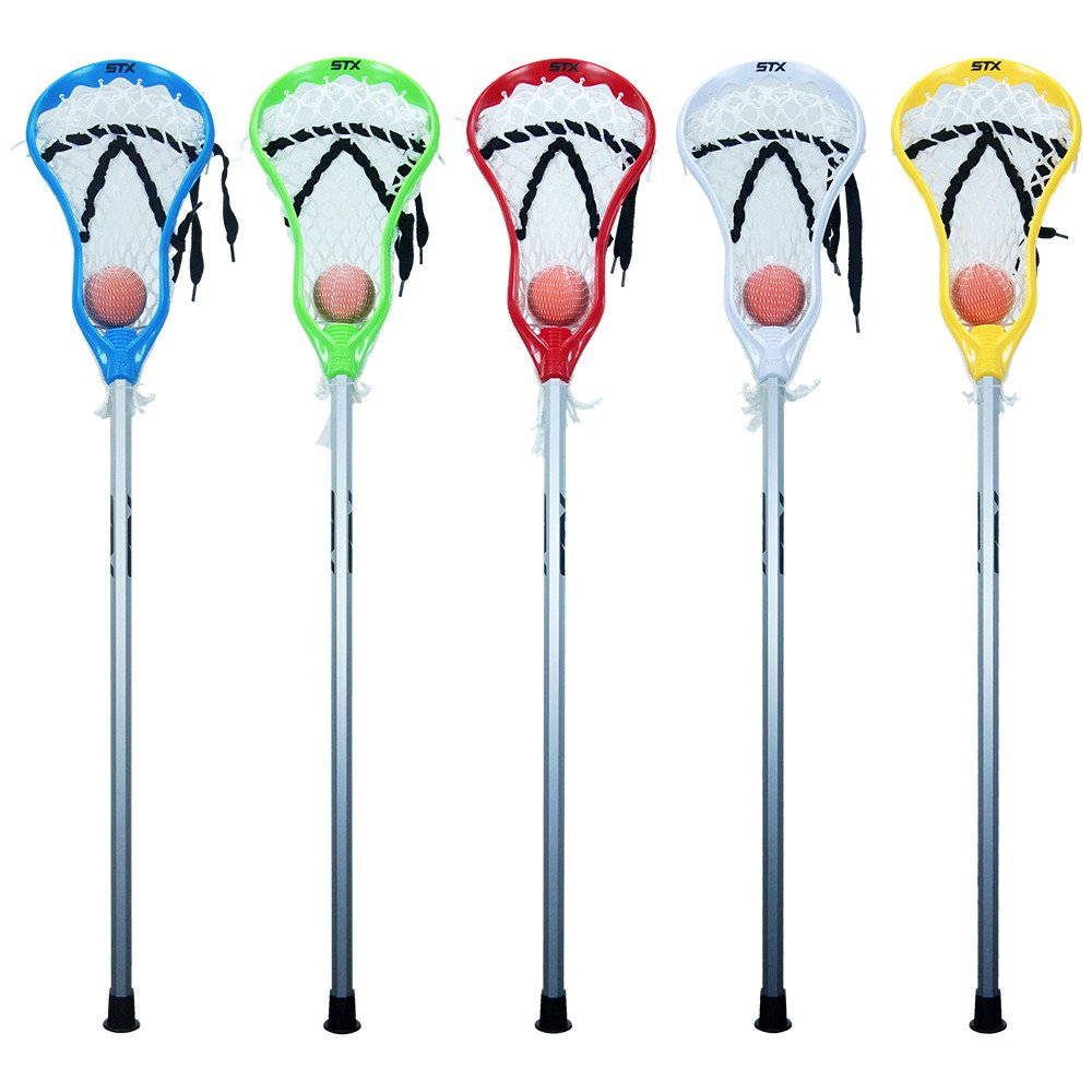 STX Lacrosse Mini Power with Aluminum Handle and Ball, White