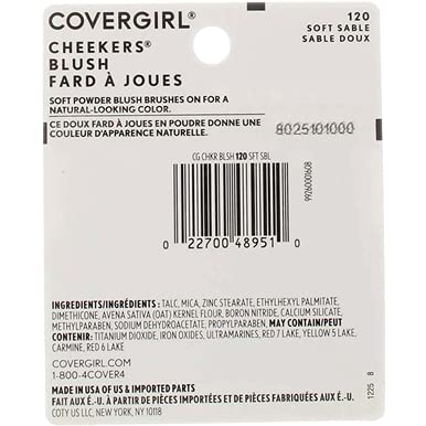 CoverGirl Soft Sable 120 Cheekers Blush -- 3 per case.