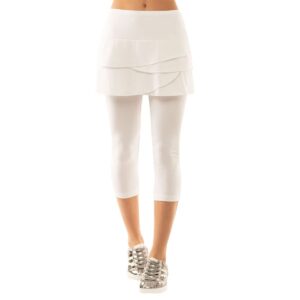 Lucky In Love Scallop Capri (White, Medium)