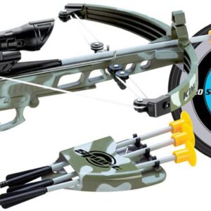 PowerTRC Crossbow Toy Bow and Arrow for Kids, Military Action Archery Crossbow with Scope & Target, Outdoor Activities Toy Gift for Boys Kids 8-12