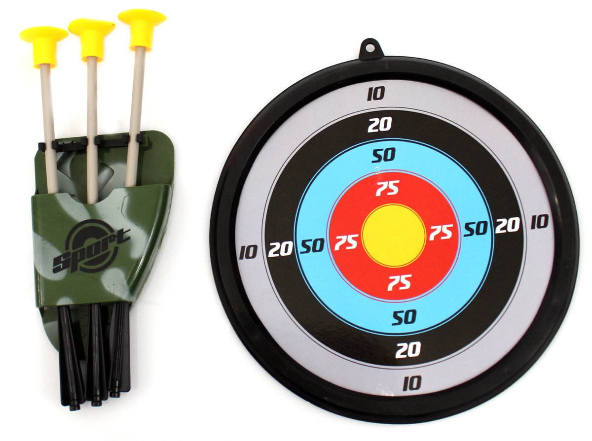 PowerTRC Crossbow Toy Bow and Arrow for Kids, Military Action Archery Crossbow with Scope & Target, Outdoor Activities Toy Gift for Boys Kids 8-12