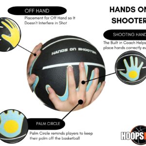 HOOPSKING Skill Shooter Basketball, Basketball with Hands On It - Always Shoot The Ball Correctly (Intermediate 28.5")