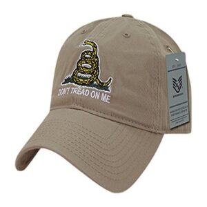 rapiddominance gadsden flag relaxed graphic cap, khaki