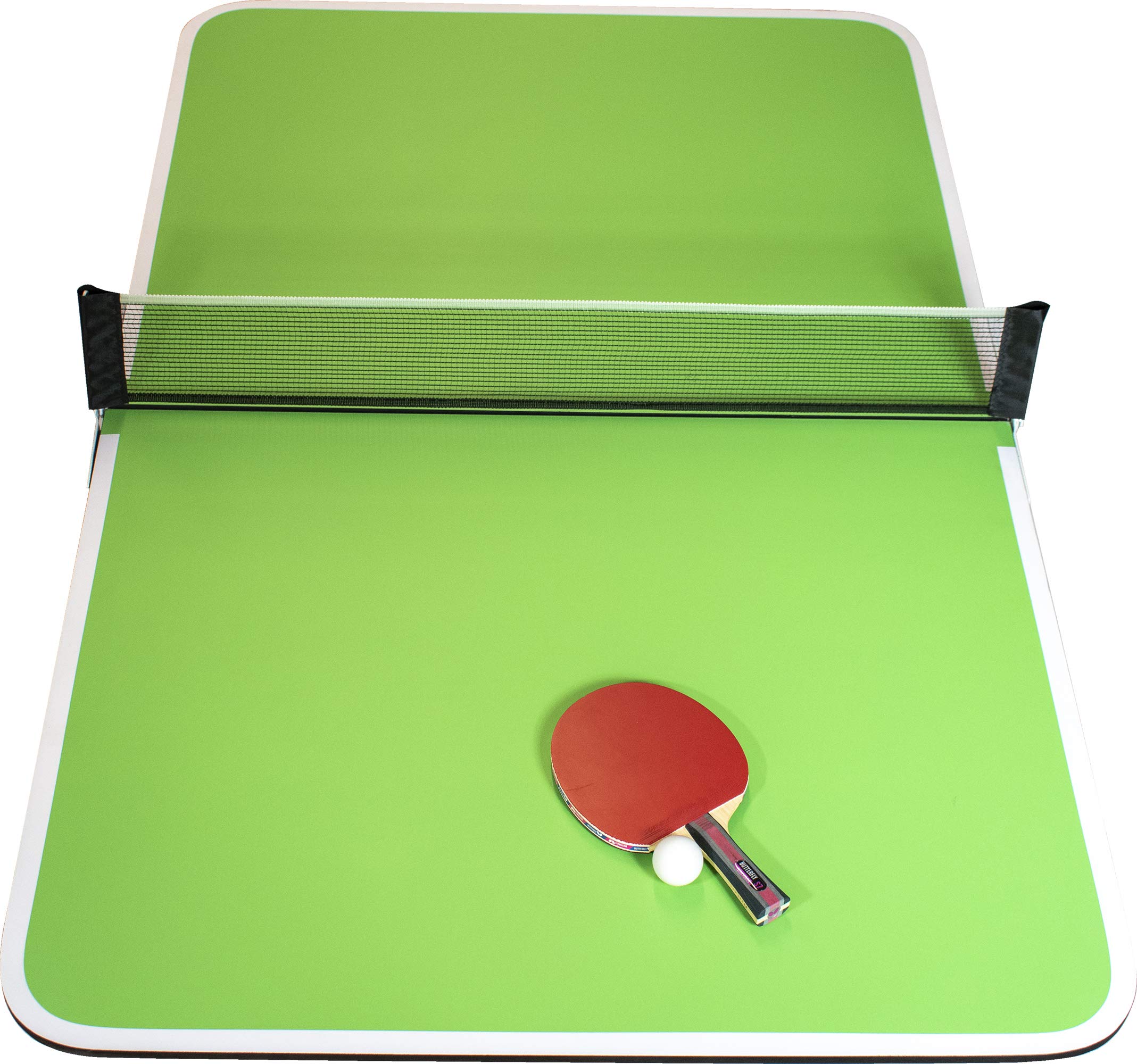 Butterfly Family Mini Ping Pong Table | 1 Piece Portable Ping Pong Table for Tailgating Games | 2ft Height | Great Ping Pong Table for Families | Adjust Angles for Slower Play