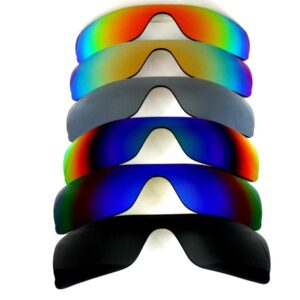 Galaxy Replacement Lenses for Oakley Batwolf Black&Blue&Green&Gray&Gold&Red Color Polarized 6 Pairs