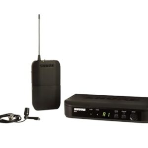 Shure BLX14/CVL UHF Wireless Microphone System - Perfect for Interviews, Presentations, Theater - 14-Hour Battery Life, 300 ft Range | includes CVL Lavalier Mic, Single Channel Receiver | H10 Band