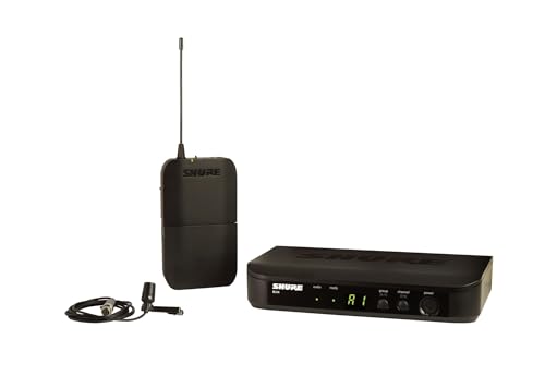 Shure BLX14/CVL UHF Wireless Microphone System - Perfect for Interviews, Presentations, Theater - 14-Hour Battery Life, 300 ft Range | includes CVL Lavalier Mic, Single Channel Receiver | H10 Band