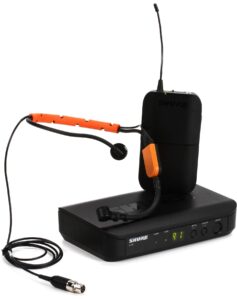 shure blx14/sm31 uhf wireless microphone system - perfect for fitness, aerobics - 14-hour battery life, 300 ft range | includes sm31fh fitness headset mic, single channel receiver | h9 band