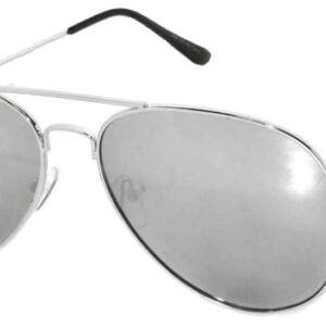 12 Pack Aviator Mirrored Lens Eyeglasses Black, Silver Frames OWL ®.