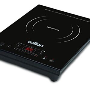 Salton ID1350, Induction Portable Electric Cooktop, 2.5"x11.3"x14.8", Black