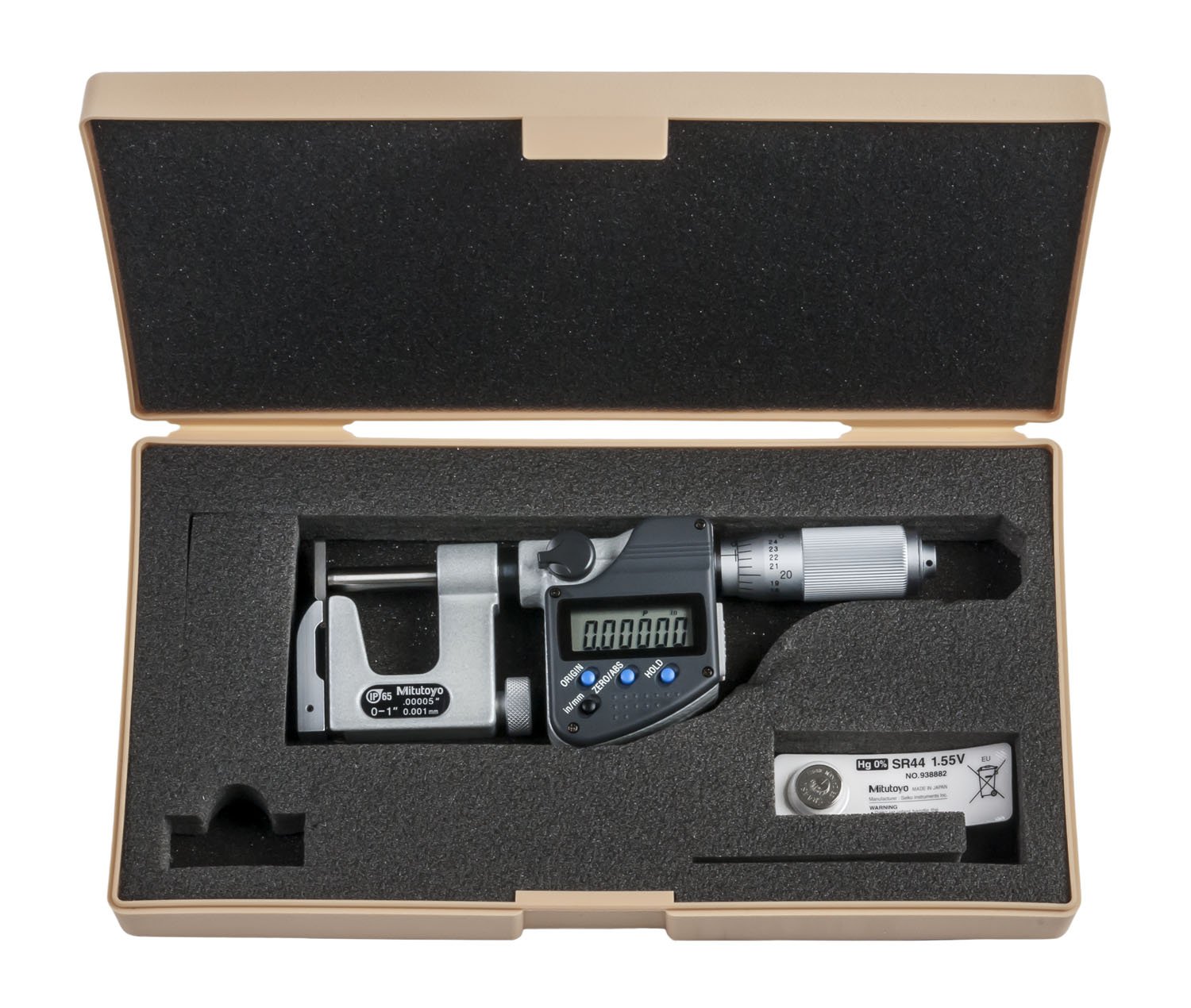 Mitutoyo 317-351-30 ACM-1"MX Micrometer, IP65, Uni-Mike, 0"-1", 0.00005"/0.001 mm