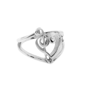 Moore's Jewelers .925 Sterling Silver Treble and Bass Clef Ring (9)