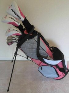 tall ladies golf set custom fit for ladies 5ft-7in to 6ft-1in tall complete driver, fairway wood, hybrid, irons, putter, clubs & stand bag