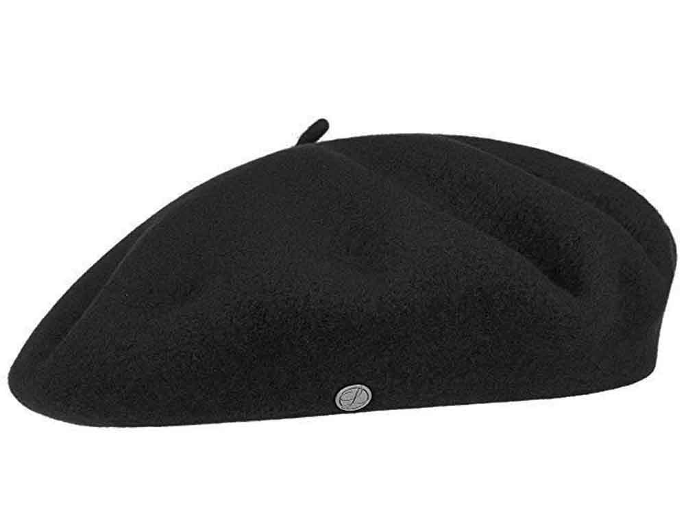 Laulhere Classiques Authentique Traditional French Wool Beret, Noir (Black)