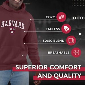 Campus ColorsCampus Colors Adult Arch & Logo Soft Style Gameday Hooded Sweatshirt (Harvard Crimson - Red, Large)