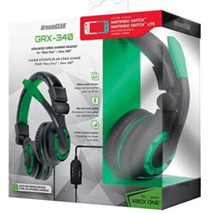 dreamGEAR: GRX-340 Advanced, Wired Stereo Gaming Headset for XBOX One Includes Inline Dual Volume Control For Chat and Game Sounds. Also works with PS4, and other systems