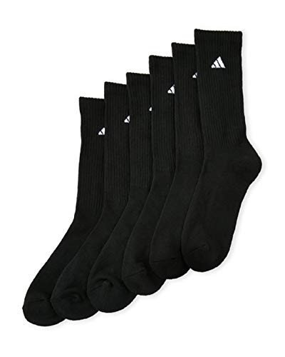 Adidas Men's Athletic Moisture wicking Cushioned Crew Socks 6-Pack/ 6-Pair (Shoe Size 6-12)