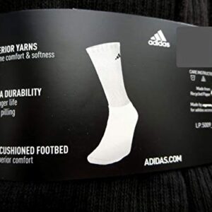 Adidas Men's Athletic Moisture wicking Cushioned Crew Socks 6-Pack/ 6-Pair (Shoe Size 6-12)