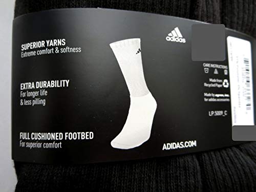 Adidas Men's Athletic Moisture wicking Cushioned Crew Socks 6-Pack/ 6-Pair (Shoe Size 6-12)