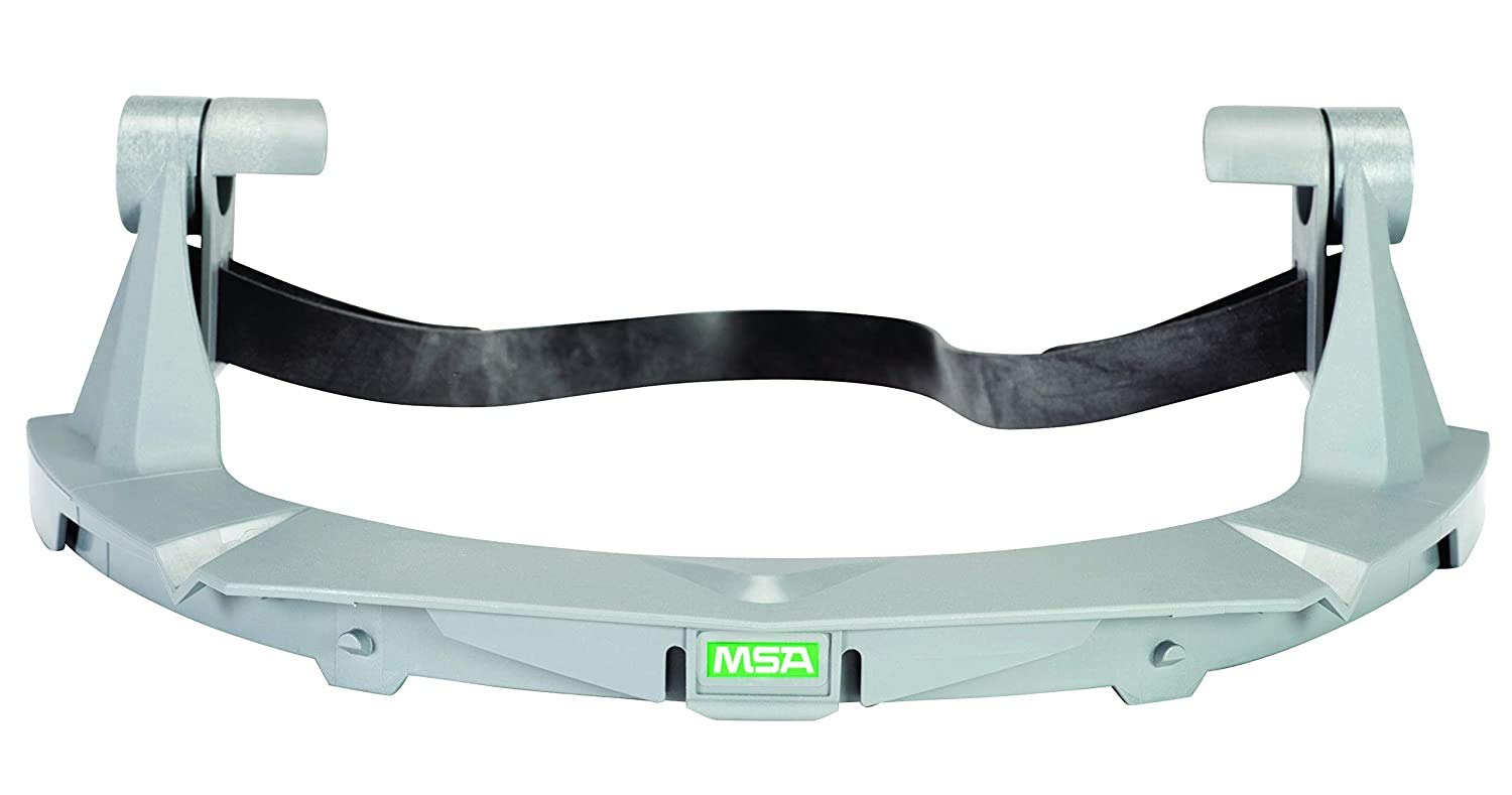 MSA 10116628 V-Gard Frame - Elevated Temperature Applications - Heavy Duty, Fits Full-Brim Hard Hats, Gray, Polycarbonate (PC), Non-Metal, Durable & Replaceable Safety Helmet Accessory/Attachment