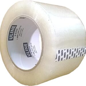 Packing Tape, 3 Inch X 110 Yard 2.6 Mil Crystal Clear Industrial Plus Tape by Uline, Pack of 4