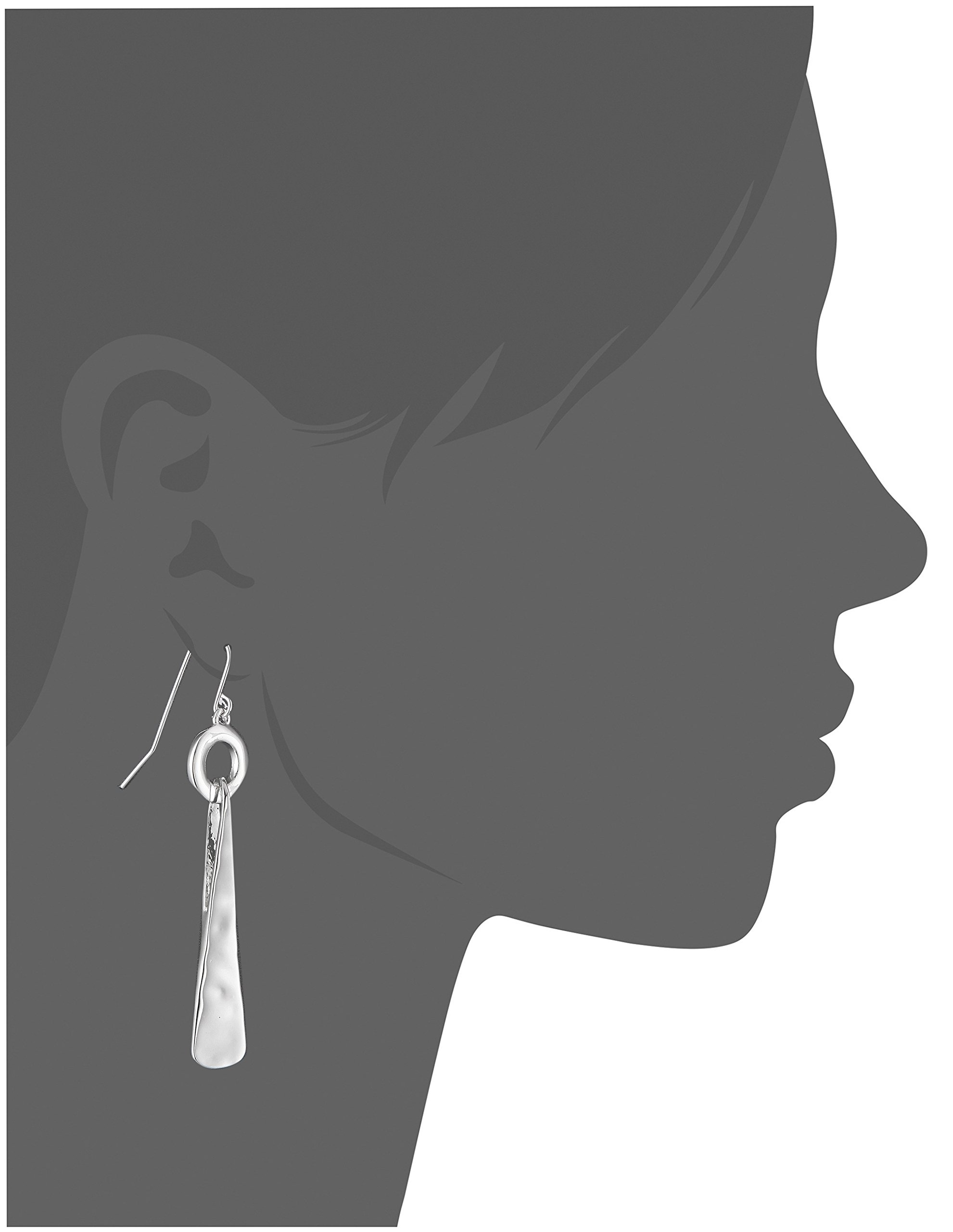 Robert Lee Morris Circle and Triangle Silver Drop Earrings